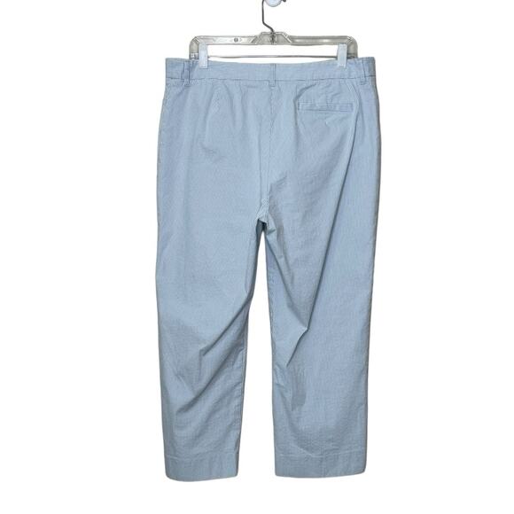 Jones New York blue white pinstripes cropped pants size 16 - Picture 2 of 8